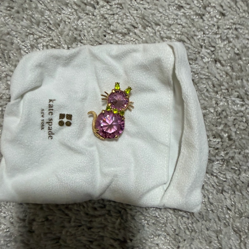 kate spade cat brooch